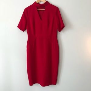 Maggy London Red Midi Dress